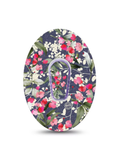 ExpressionMed Denim Floral Dexcom G6 Tape and Sticker