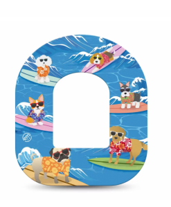 ExpressionMed Omnipod Surfing Dogs Patch