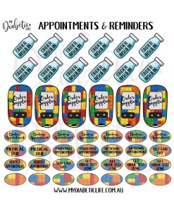 Diabetes Diary Reminder Stickers Lego