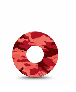 ExpressionMed Red Camo Infusion Set Patches 4 pack