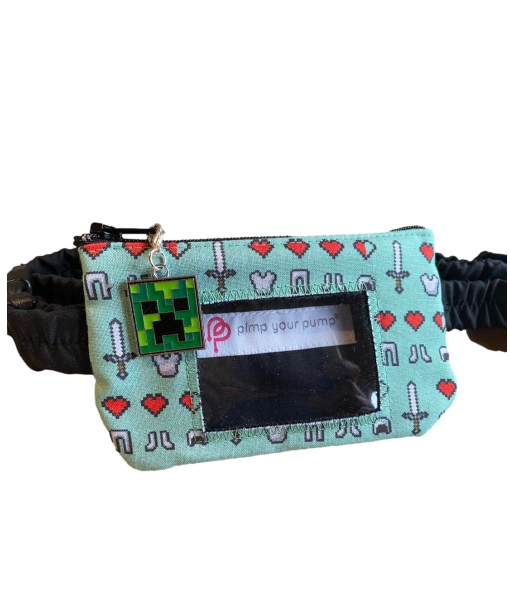 Insulin Pump Pouch Minecraft with Vinyl Screen