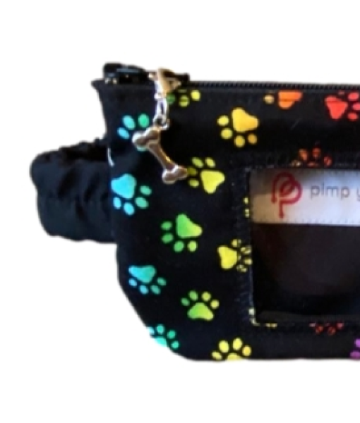 Insulin Pump Pouch Rainbow Paws with Vinyl Screen